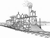 Steam Coloring Train Railroad Amazing Size Color Print sketch template