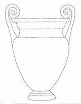 Greek Vase Crafts Pattern Ancient Greece Roman Kids Patterns Outline Printable sketch template