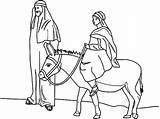 Bethlehem Journey Coloring Pages Mary Donkey Joseph Color Getcolorings Printable Getdrawings sketch template