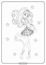 Winx Coloring Pages Musa Cosmix Printable Whatsapp Tweet Email sketch template