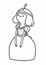 Princess Coloring Bubblegum Pages Adventure Time Outline Drawing Para Colorir Gum Aventura Desenhos Hora Bubble Princesa Cartoon Imprimir Princesses Print sketch template