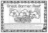 Reef Barrier Great Coloring Sheet Australian Landmark Pg Information sketch template