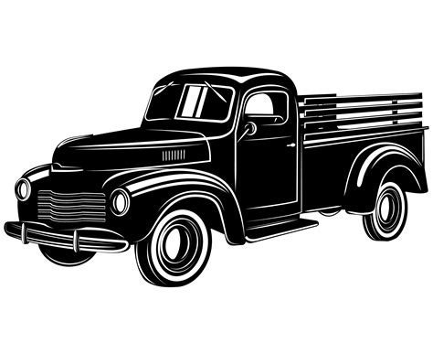silhouette vintage truck svg   svg png eps dxf file  svg icon