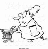 Grocery Coloring Pages Cartoon Shopping Getcolorings Woman sketch template
