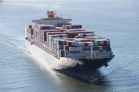 aerial photo container ship