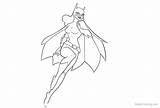 Coloring Pages Batgirl Clipart Printable Adults Kids sketch template