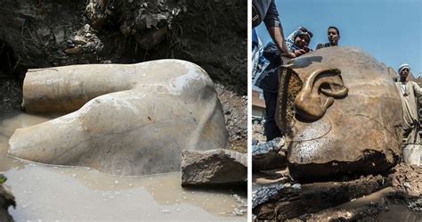 3000 year old pharaoh ramses ii statue found in cairo slum and it s