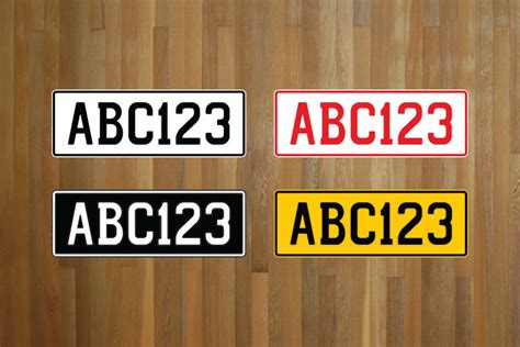 pricing number plate stickers