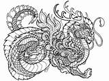 Coloring Dragon Pages Detailed Colouring Popular Adults Print sketch template
