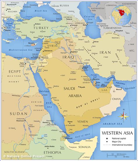 map  countries  western asia   middle east nations