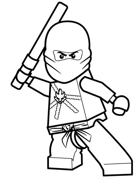 coloriage  dessin de ninjago  imprimer coloriage ninja rouge kai