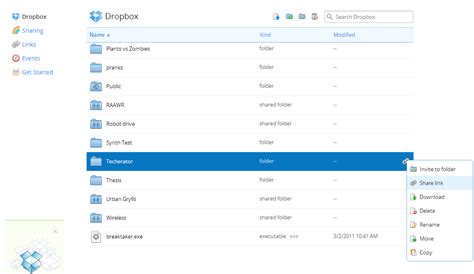 dropbox service   share files  drop box box information center