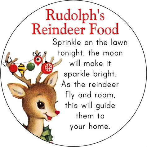 christmas address labels reindeer food  labels magic etsy