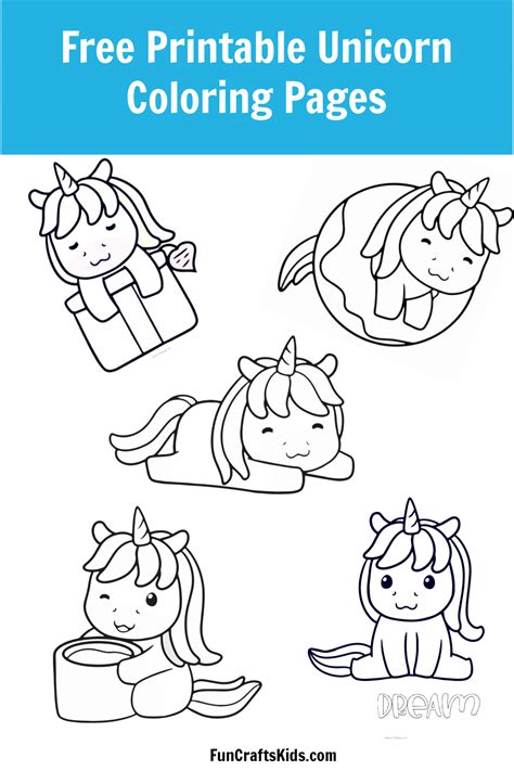 printable unicorn coloring pages fun crafts kids