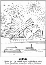 Coloring Coloring4free Australien Dover Australie Sidney Malvorlagen Doverpublications sketch template