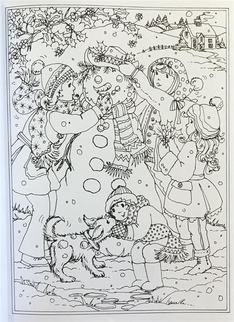 winter coloring pages  adults  coloring book
