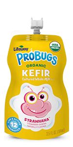 organic strawnana probugs  milk kefir lifeway kefir