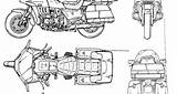 Goldwing Honda Technical Drawing Gl1800 sketch template