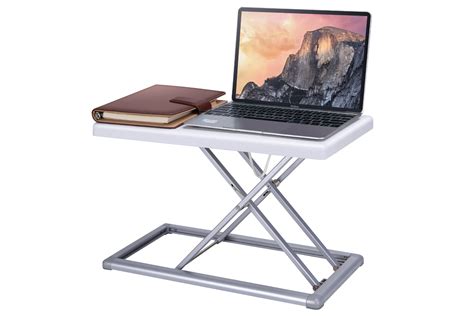 rocelco  portable desk riser height adjustable travel standing desk