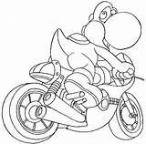 Mario Kart Yoshi Coloring Pages Halloween Wii Characters Riding Printable Cart Draw Letscolorit Motorcycle Print Coloriage Kids Getcolorings Color Drawing sketch template