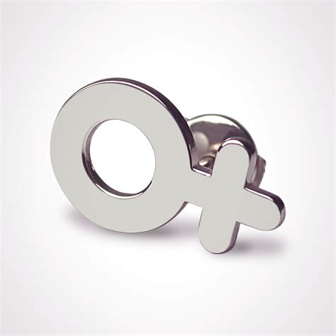 Sex Symbol Girl I Female Sign Pins In 925 Sterling Silver