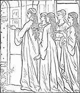 Virgins Parable Wise Parables Ausmalbilder Gardenofpraise Christliche Perlen sketch template