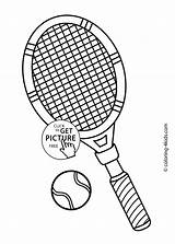 Wimbledon 4kids Racket Colorier Popular Racchette sketch template