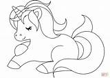 Coloring Unicorn Cute Pages Printable Drawing Games sketch template