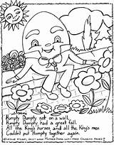Humpty Dumpty Coloring Nursery Pages Rhymes Rhyme Preschool Kids Printable Print Crafts Colouring Jack Jill Colour Rhyming Daycare Book Color sketch template