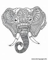 Coloring Pages Elephant Indian Getcolorings Elephants sketch template
