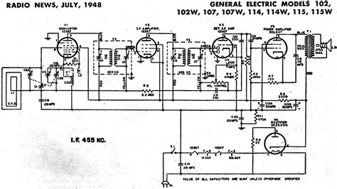 general electric models         schematic parts list july