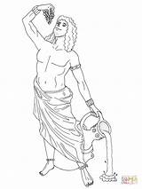 Colorear Dionisio Gregos Deuses Grega Mitologia Dionysus sketch template