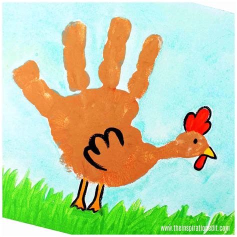 handprint chicken art project  inspiration edit