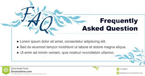 Template Of Design For Faq Stock Vector Illustration Of Message 47408894