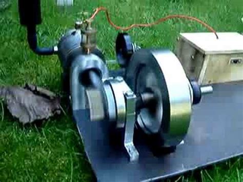 homemade model stationary gas engine  setup youtube
