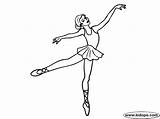 Coloring Ballet Arabesque Drawing Pages Dancers Getdrawings sketch template