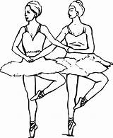 Ballet Coloring Pages Dancer Duo Ballerina Synchronize Dancers Dance Choose Board Coloringsky Sky sketch template
