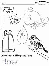 Blue Coloring Pages Things Getcolorings Color sketch template