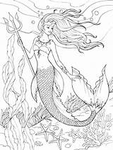 Mermaid Coloring Pages Cute Printable Realistic Kids Print Cartoon Adults Mermaids Little Sofia Colorin Getdrawings Snow Printables Template Tangled Fairy sketch template