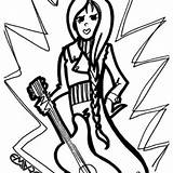 Rock Star Coloring Pages Birthday Template sketch template