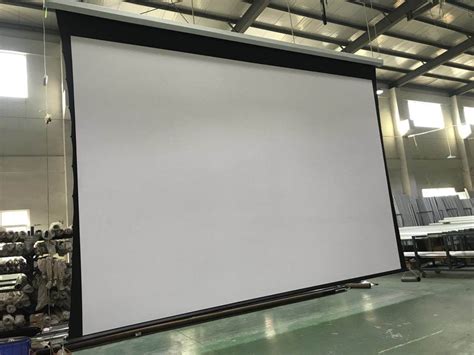 large   motorized electric projector screen  remote shenzhen smax screen  limited