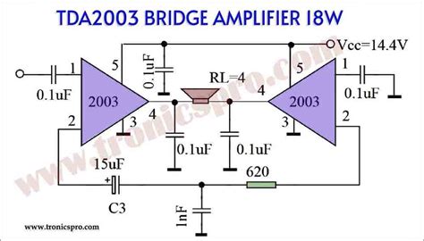 tda bridge amplifier  circuit tronicspro tronicspro