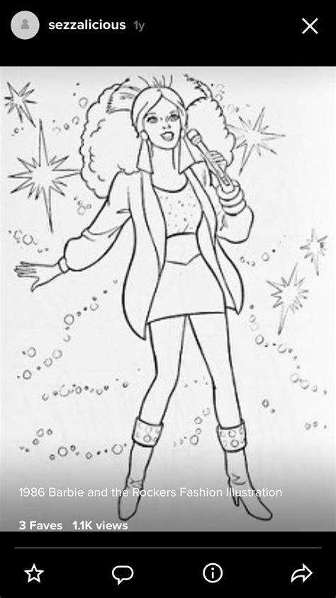 rockstar barbie dig  rocker style coloring pages colouring pages