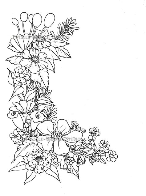 flower border coloring pages printable coloring pages