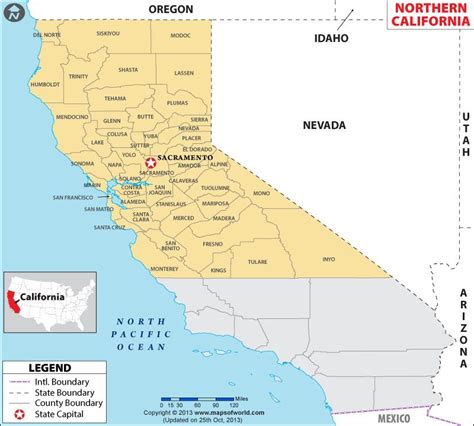 map  northern california showing  counties maps