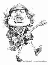 Angus Caricature Acdc Caricatures Mad Rockers Tomrichmond Zeichnen Ageless Character sketch template