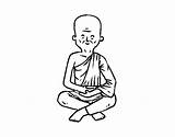 Buddhist Master Coloring Coloringcrew sketch template
