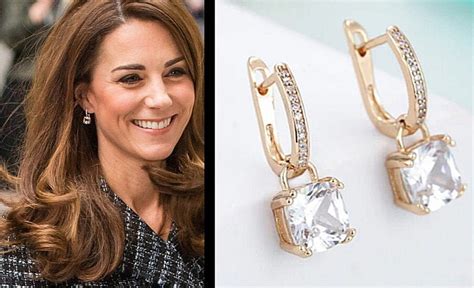 Kate Middleton Inspired Earringsgold Cubic Etsy