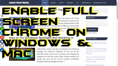enable full screen chrome   software  windows mac crazy tech tricks