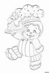 Disegni Panpepato Outline Gingerbread Pagine Artigianato Zenzero Motivi Pizzo Ricamati Colorare sketch template
